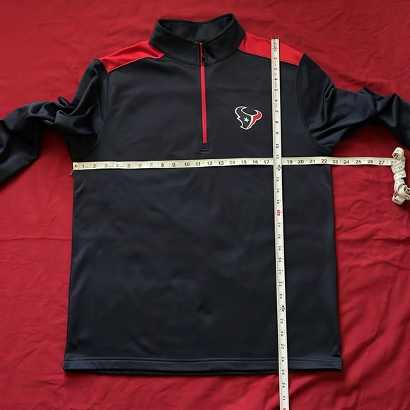 NFL Team Apparel Sz L Men’s Texan Half-zip Lightweight Jacket - Picture 9 of 11